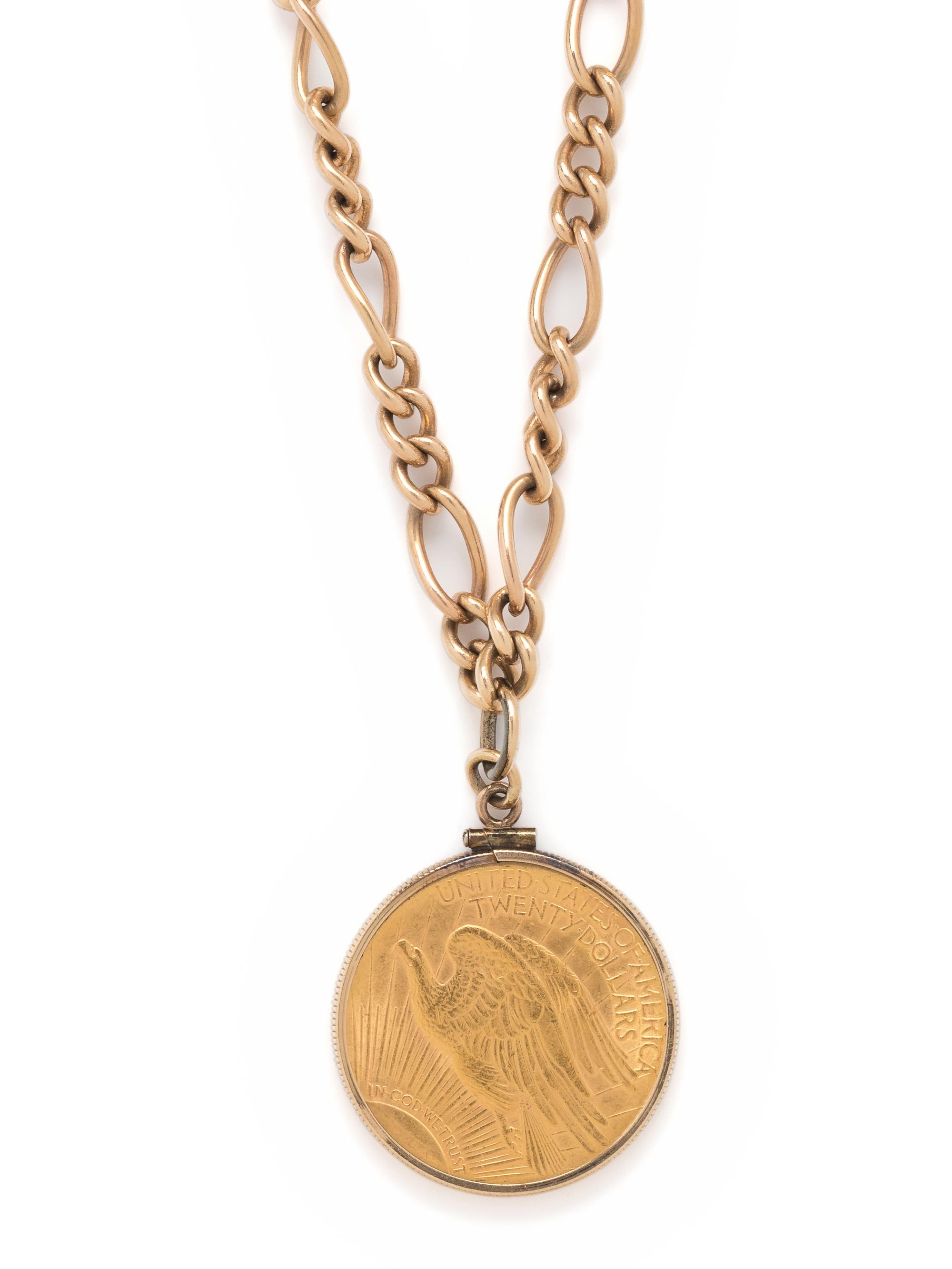 GOLD AND COIN LONGCHAIN NECKLACE