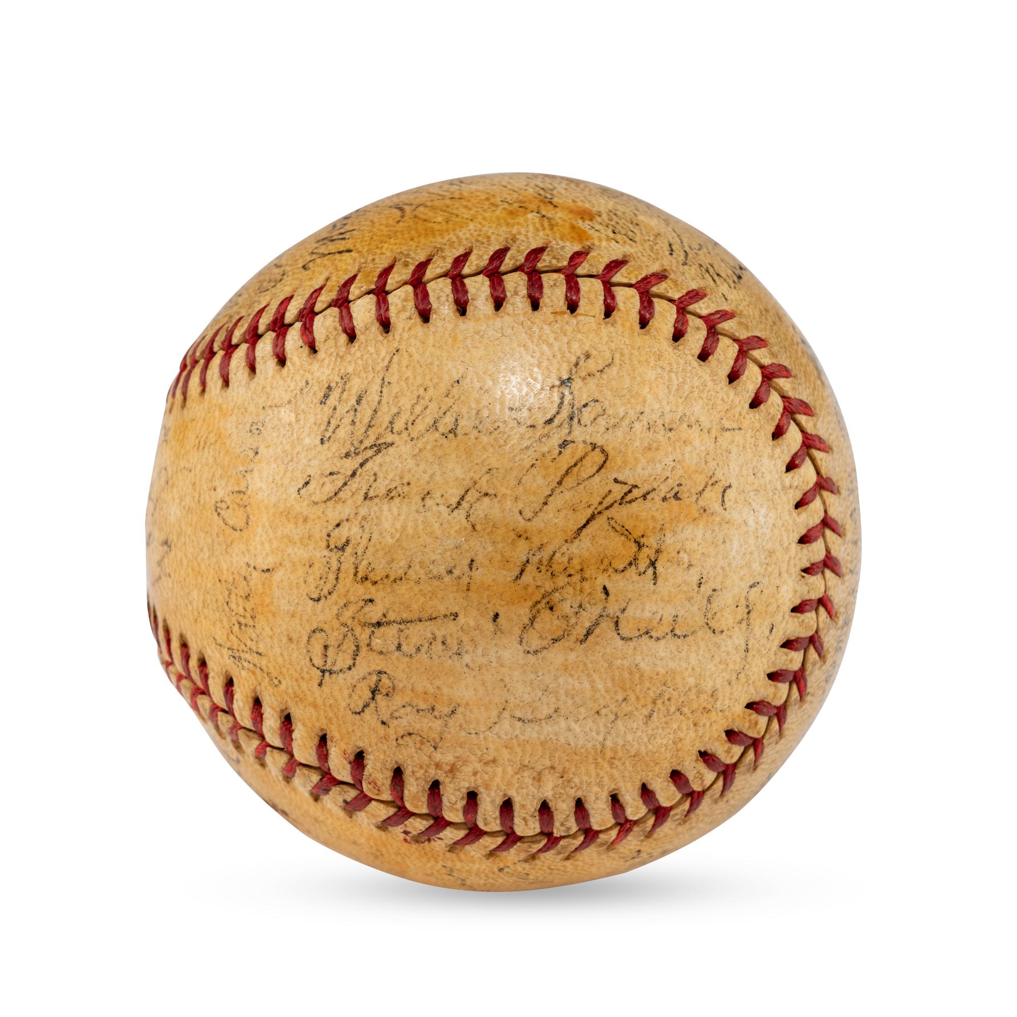 A 1935 Cleveland Indians Team Signed Autograph Baseball (Beckett Authentication Services Letter of Authenticity)