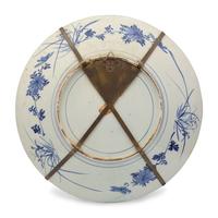 A Large Japanese Blue and White Porcelain Charger