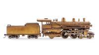 A Tenshodo Brass HO-Gauge 4-4-2 Locomotive and Tender