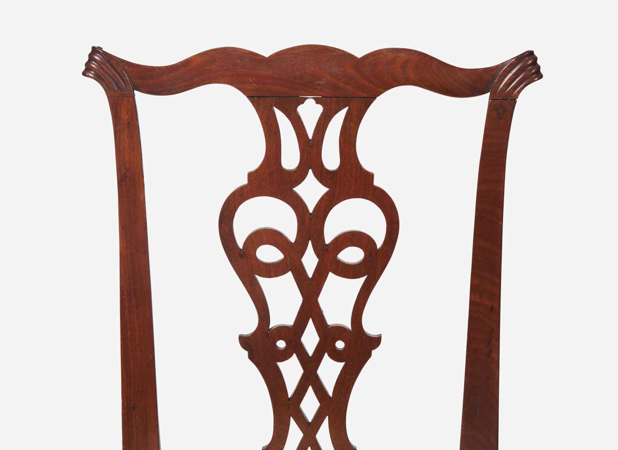 A Chippendale carved walnut side chair, late 18th century