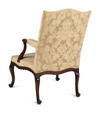A George III Carved Mahogany Library Chair