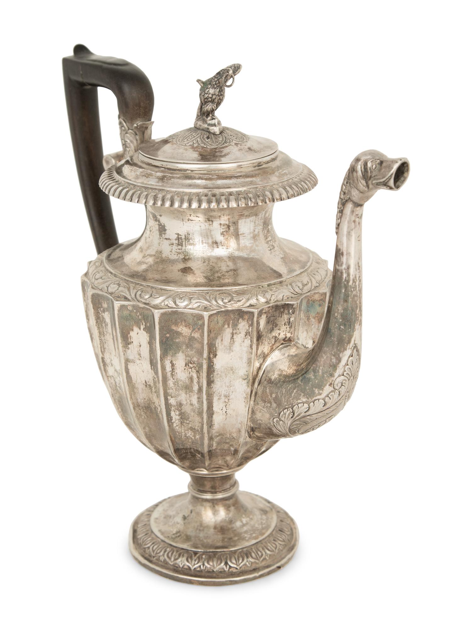 A Danish Silver Coffee Pot
