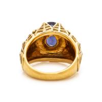JANET YASEEN, YELLOW GOLD AND IOLITE RING