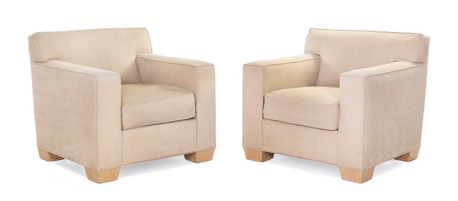 Custom Pair of Lounge Chairs Mattaliano, USA