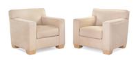 Custom Pair of Lounge Chairs Mattaliano, USA