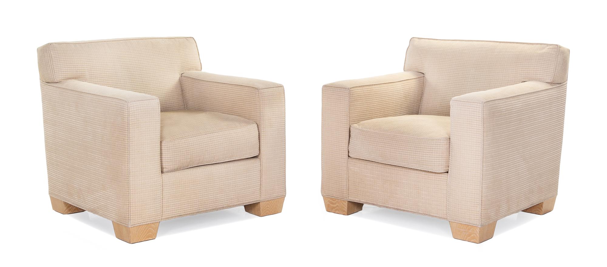 Custom Pair of Lounge Chairs Mattaliano, USA