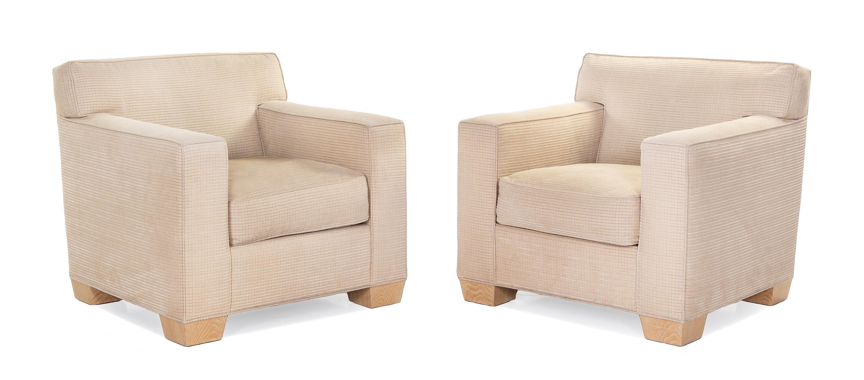 Custom Pair of Lounge Chairs Mattaliano, USA