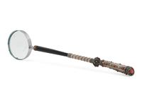 A Victorian Silver Parasol Handle Fitted as a Magnifying Glass