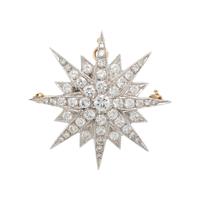 DIAMOND STAR PENDANT BROOCH
