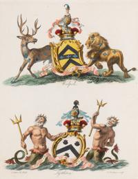 A Set of Ten English Engravings of Coats of Arms