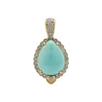 LE VIAN, TURQUOISE AND DIAMOND PENDANT