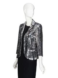 LIBERTINE, SILVER SEQUINED TAILORED JACKET