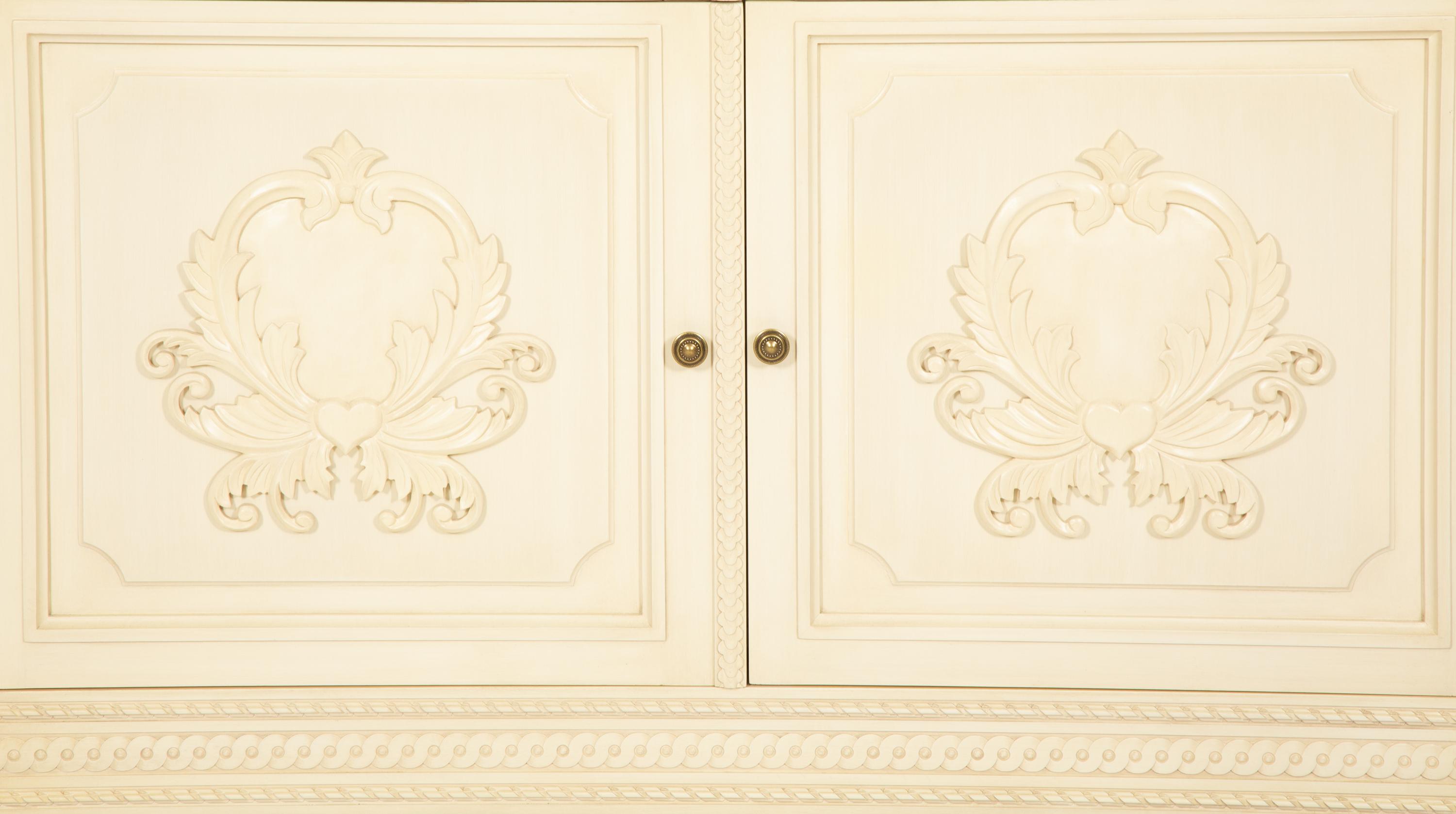 A Louis XVI Style White Painted Four-Door Armoire by Julia Gray, New York
