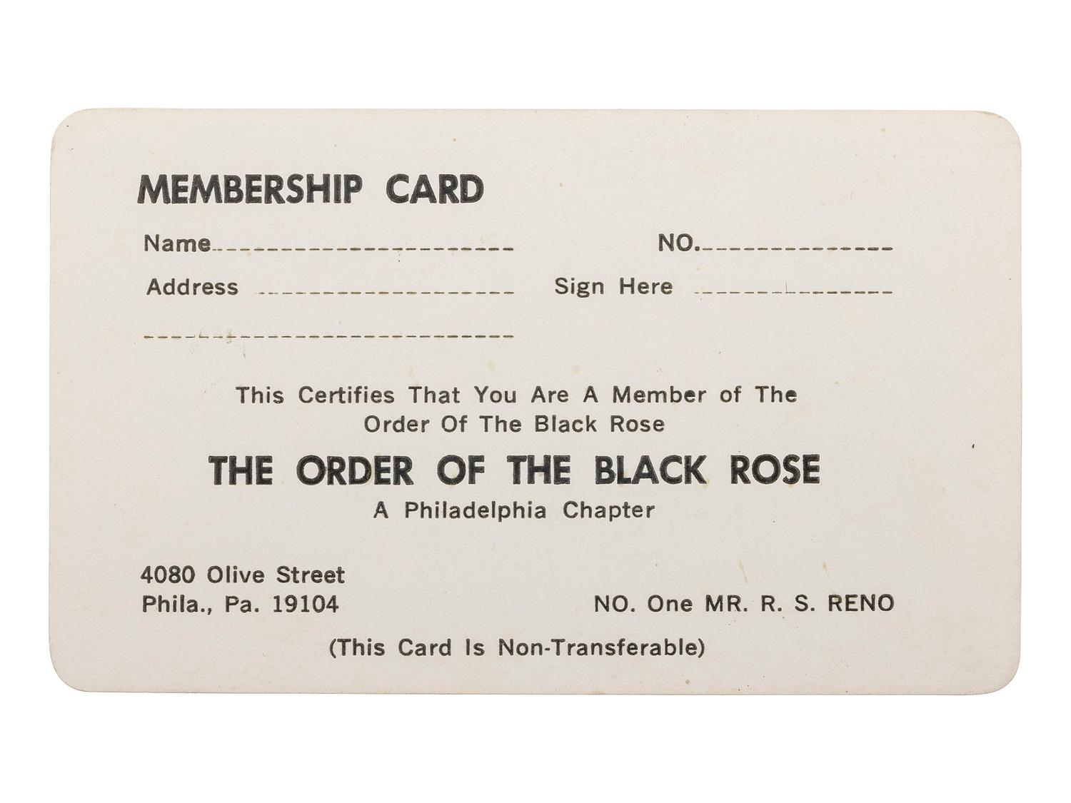 [RELIGION]. A group of 7 items involving African American churches and pastors, incl. AME Church membership card, Order of the Black Rose membership card, photographs, and imprints.