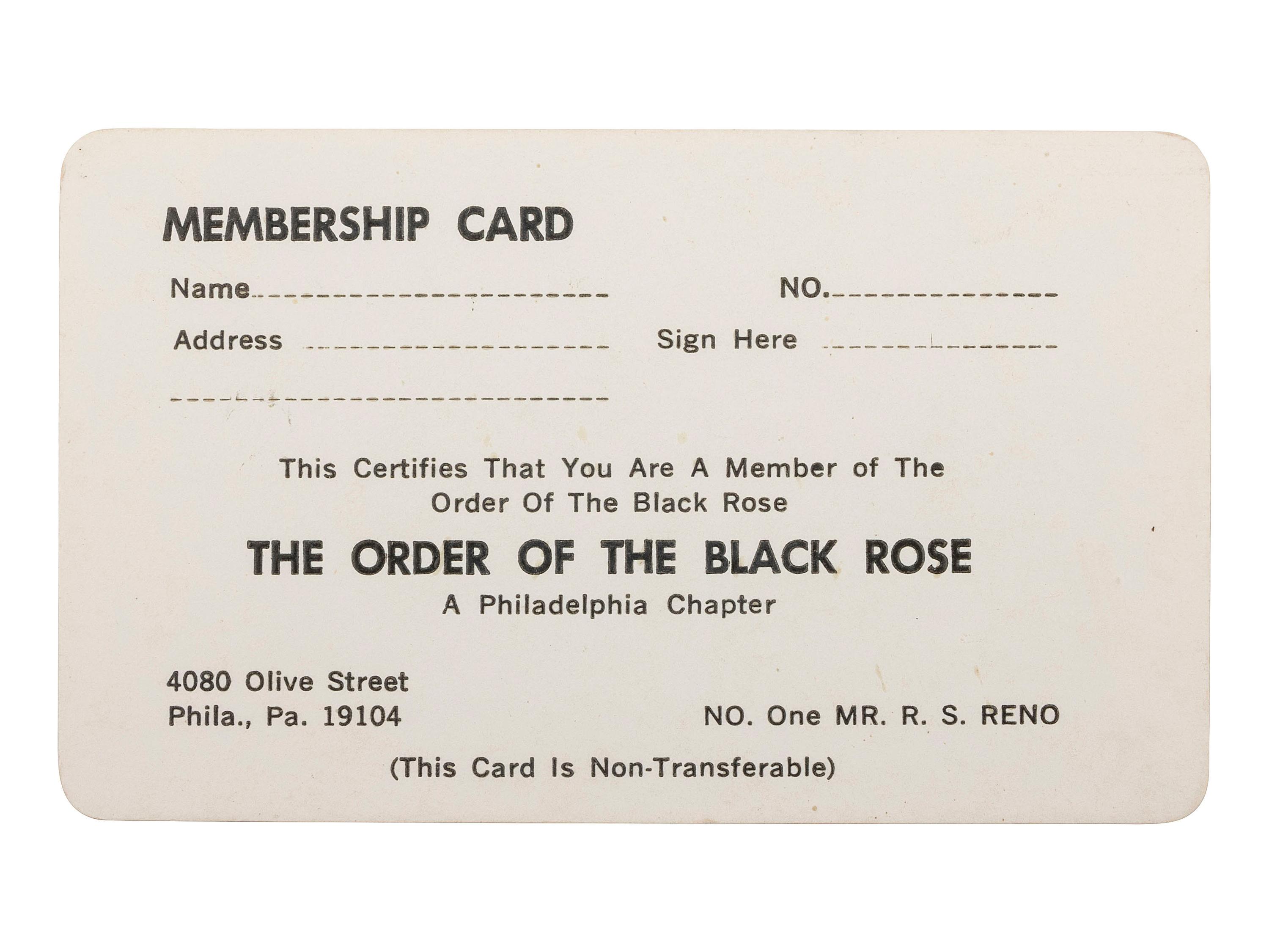 [RELIGION]. A group of 7 items involving African American churches and pastors, incl. AME Church membership card, Order of the Black Rose membership card, photographs, and imprints.