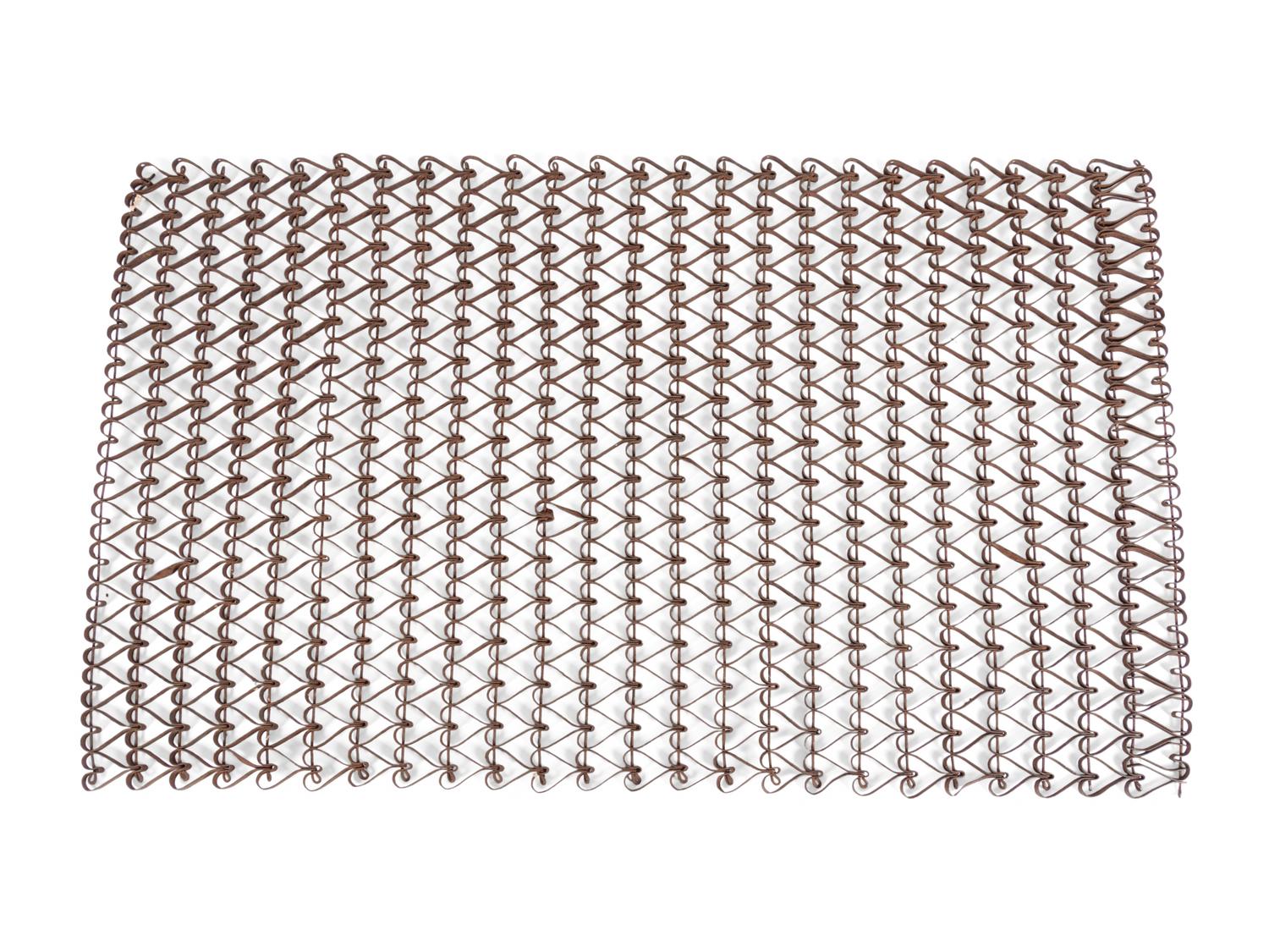 A Wrought-Iron Linked Heart Floor Mat