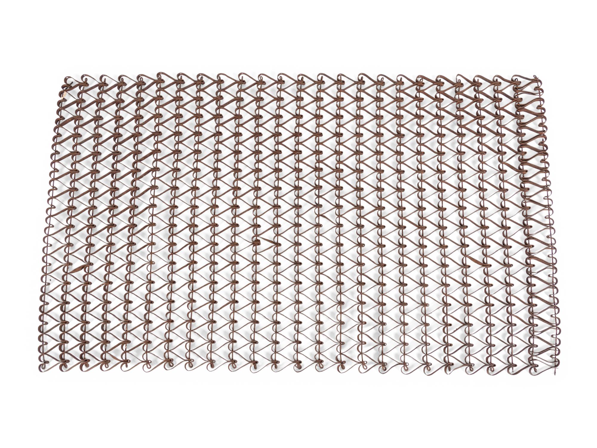 A Wrought-Iron Linked Heart Floor Mat