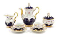 A Meissen Porcelain Tea Service Height of teapot 8 inches. — LATE 19TH/EARLY 20TH CENTURY