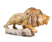 A Marble Sculpture of a Lion