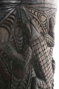 A Tribal Carved Vessel with Crocodiles