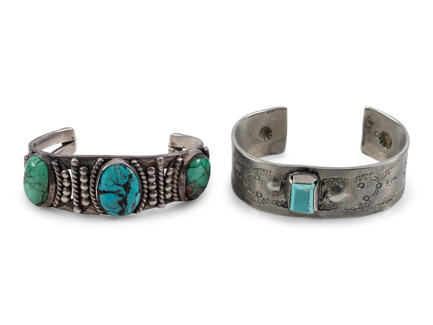 Navajo Cuff Bracelets, with Turquoise