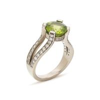PERIDOT AND DIAMOND RING
