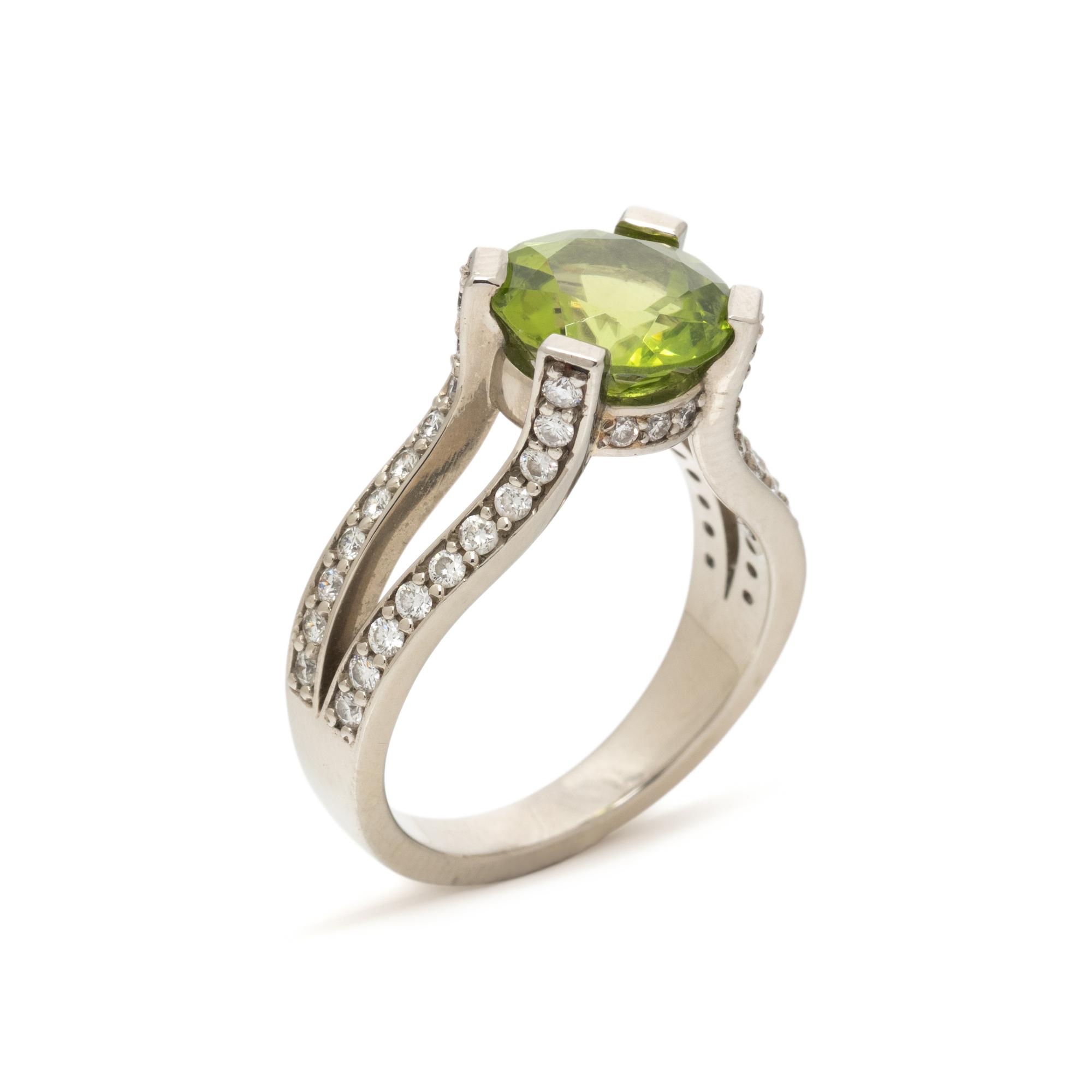 PERIDOT AND DIAMOND RING