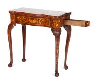 A Dutch Marquetry Flip-Top Table