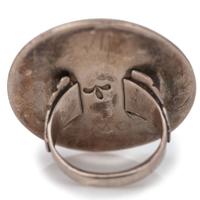 Silver, Turquoise, and Jet Ring