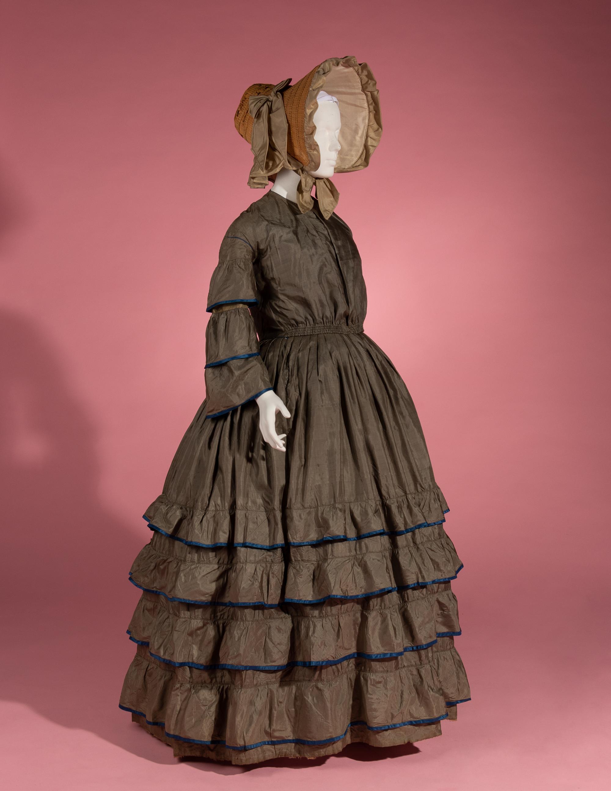 Silk Tiered Day Dress, 1850s