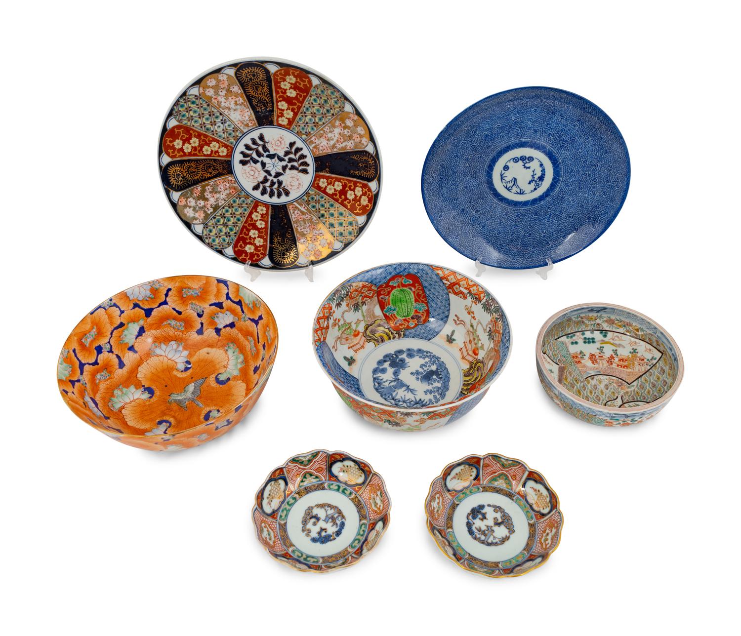 A Collection of Seven Japanese Porcelain Wares — 19TH/20TH CENTURY