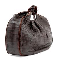 Nancy Gonzalez Brown Crocodile Bag,
