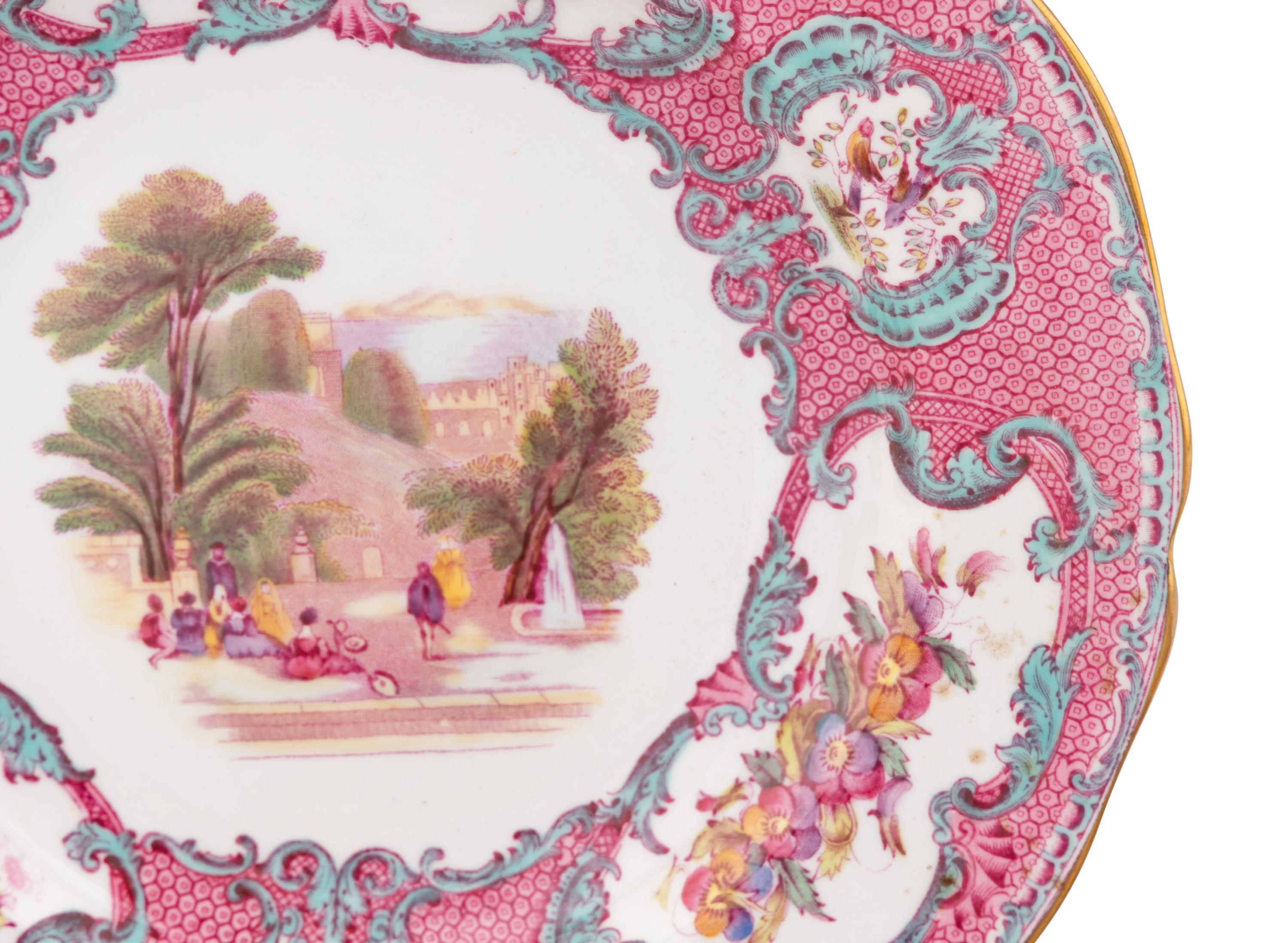A Spode Polychrome Transferware Part Table Service