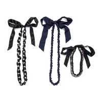 Lanvin, Three Costume Pearl & Ribbon Necklaces