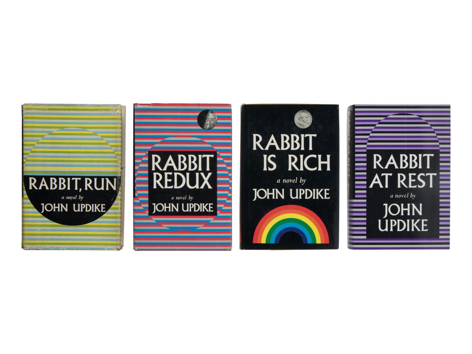 UPDIKE, John (1932-2009). [Rabbit novels]. Comprising: Rabbit Run . 1960. -- Rabbit Redux . 1971. -- Rabbit is Rich . 1981. -- Rabbit at Rest . 1990. New York: Alfred A. Knopf.