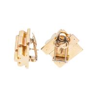 BULGARI, BICOLOR GOLD DRESS CLIPS