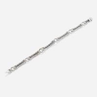Sapphire and diamond bracelet circular links