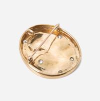 An 18K Yellow Gold and Diamond Pendant