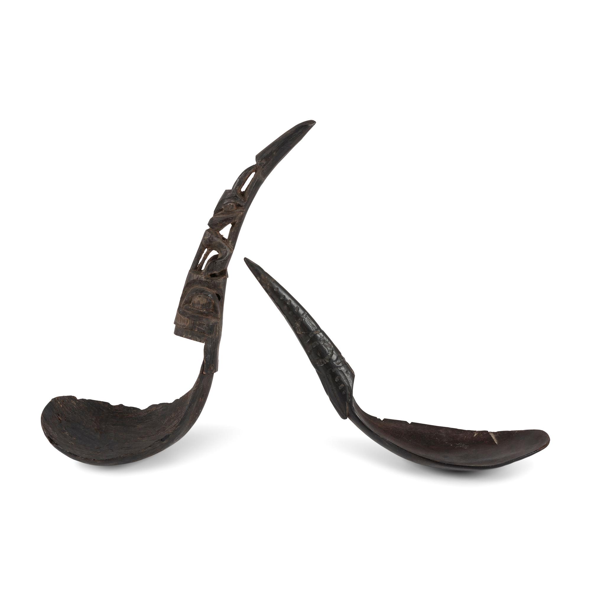 Northwest Coast Carved Horn Spoons