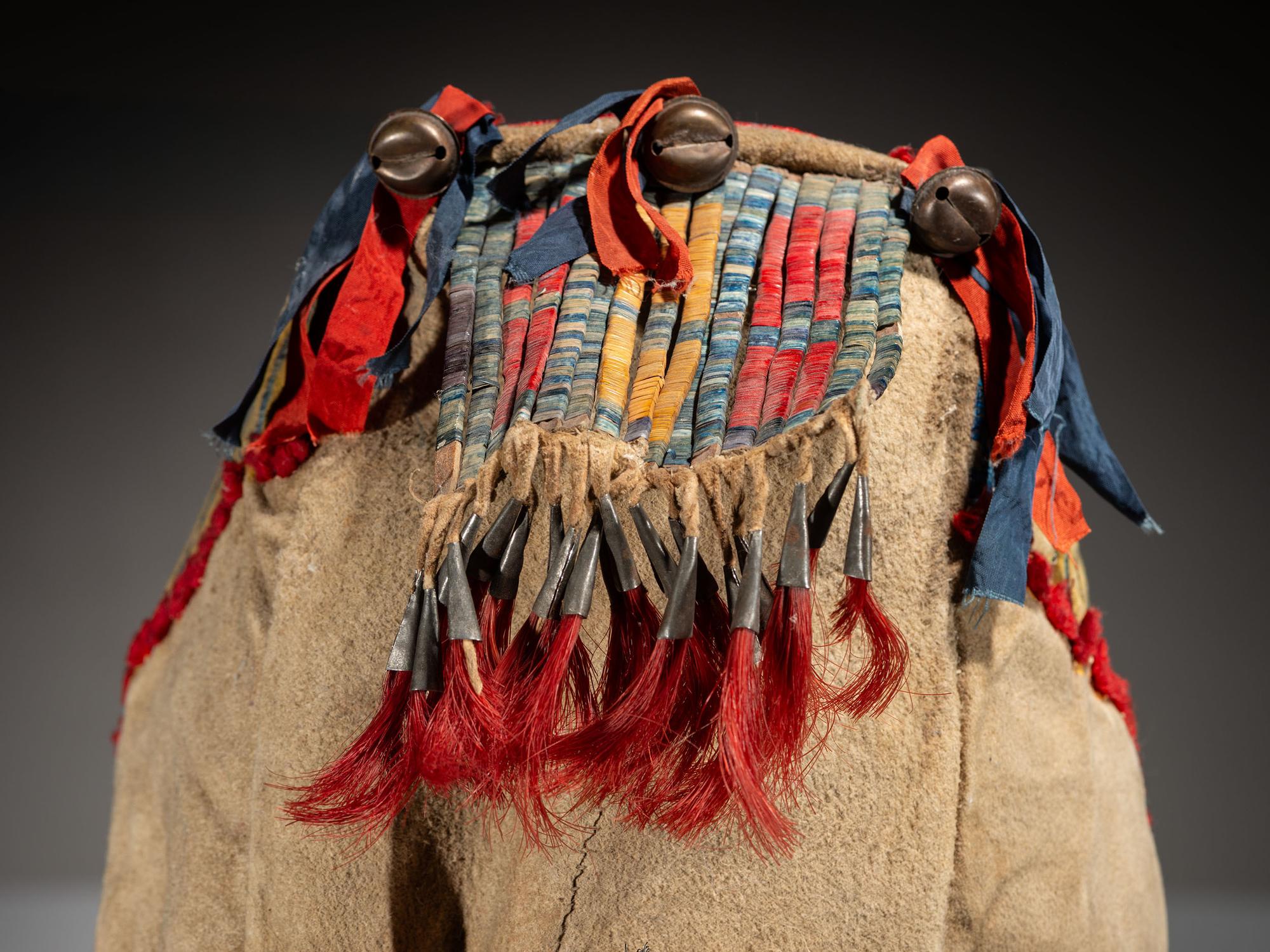 Cheyenne Quilled Buffalo Hide Cradle