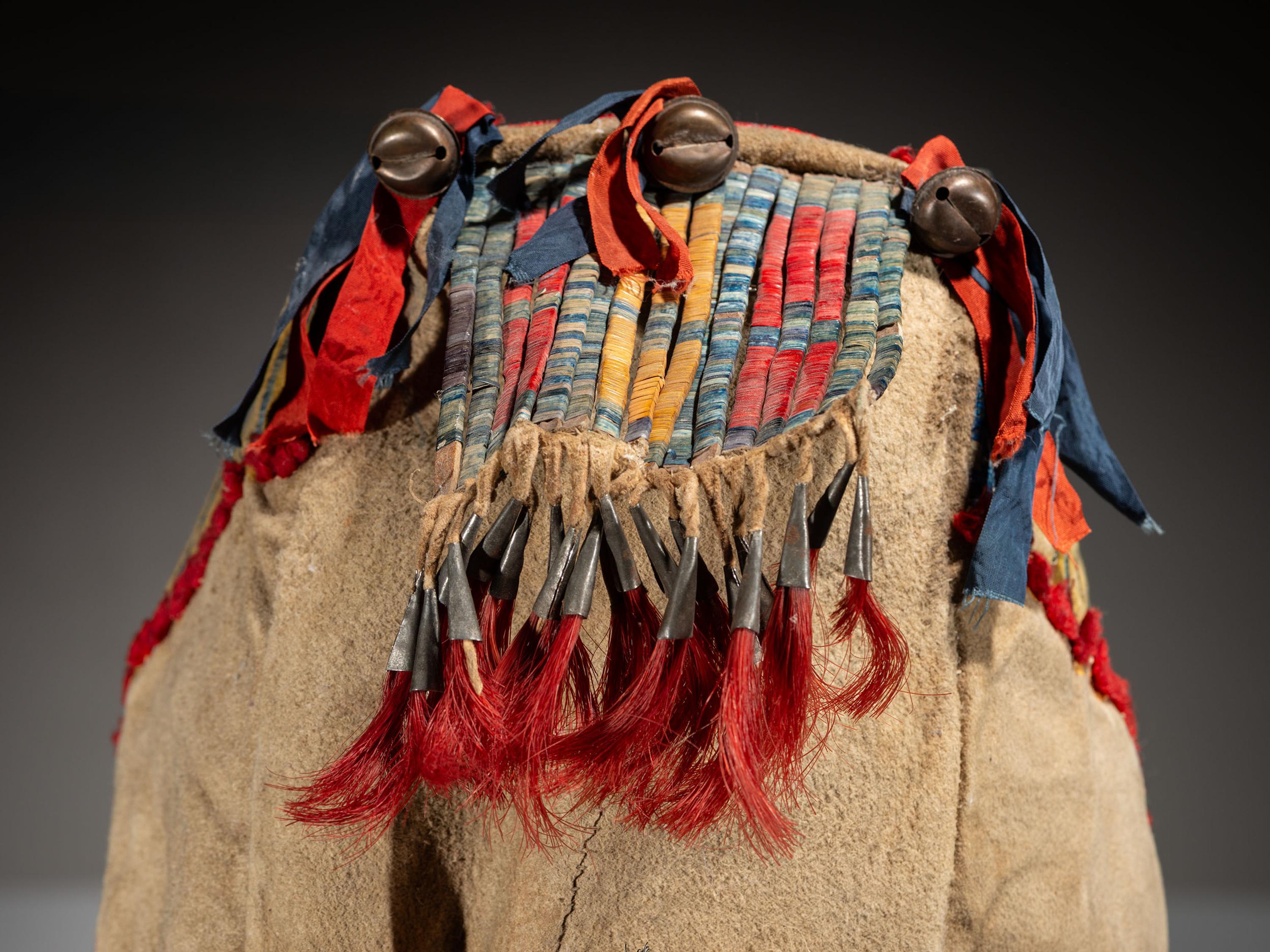 Cheyenne Quilled Buffalo Hide Cradle