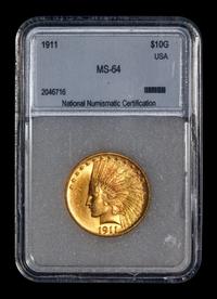 A 1911 Indian Head $10 Gold Coin