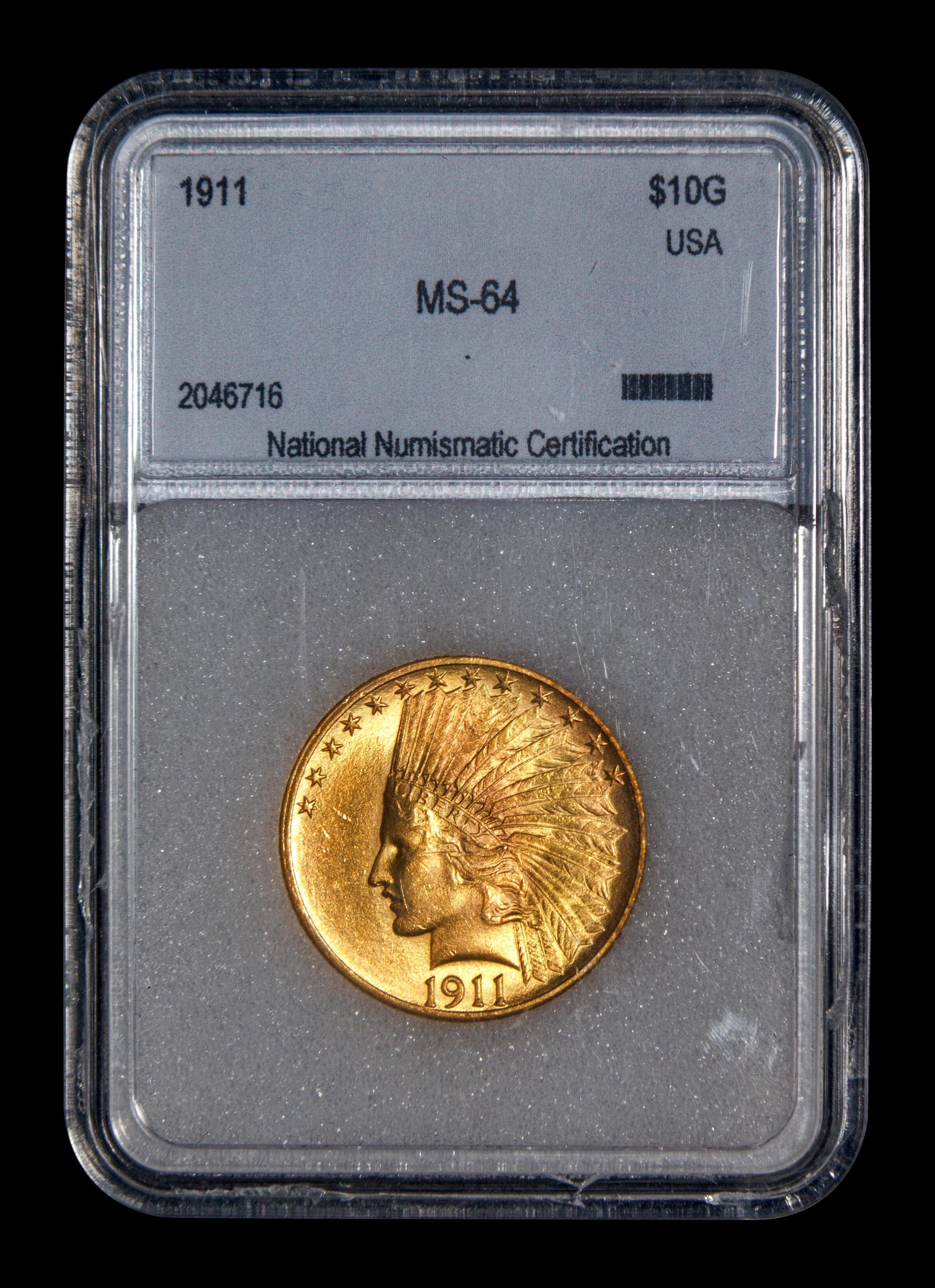 A 1911 Indian Head $10 Gold Coin