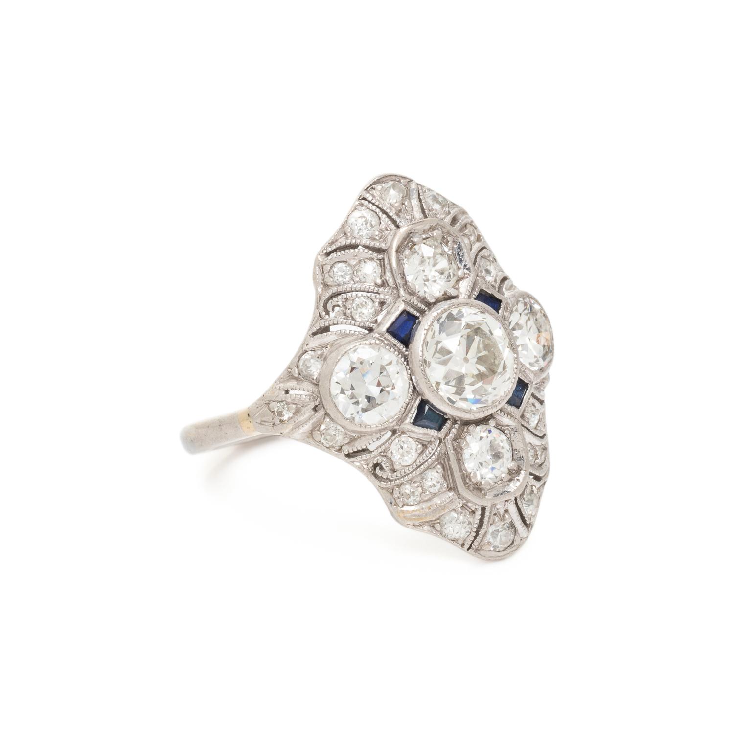 ART DECO, DIAMOND RING
