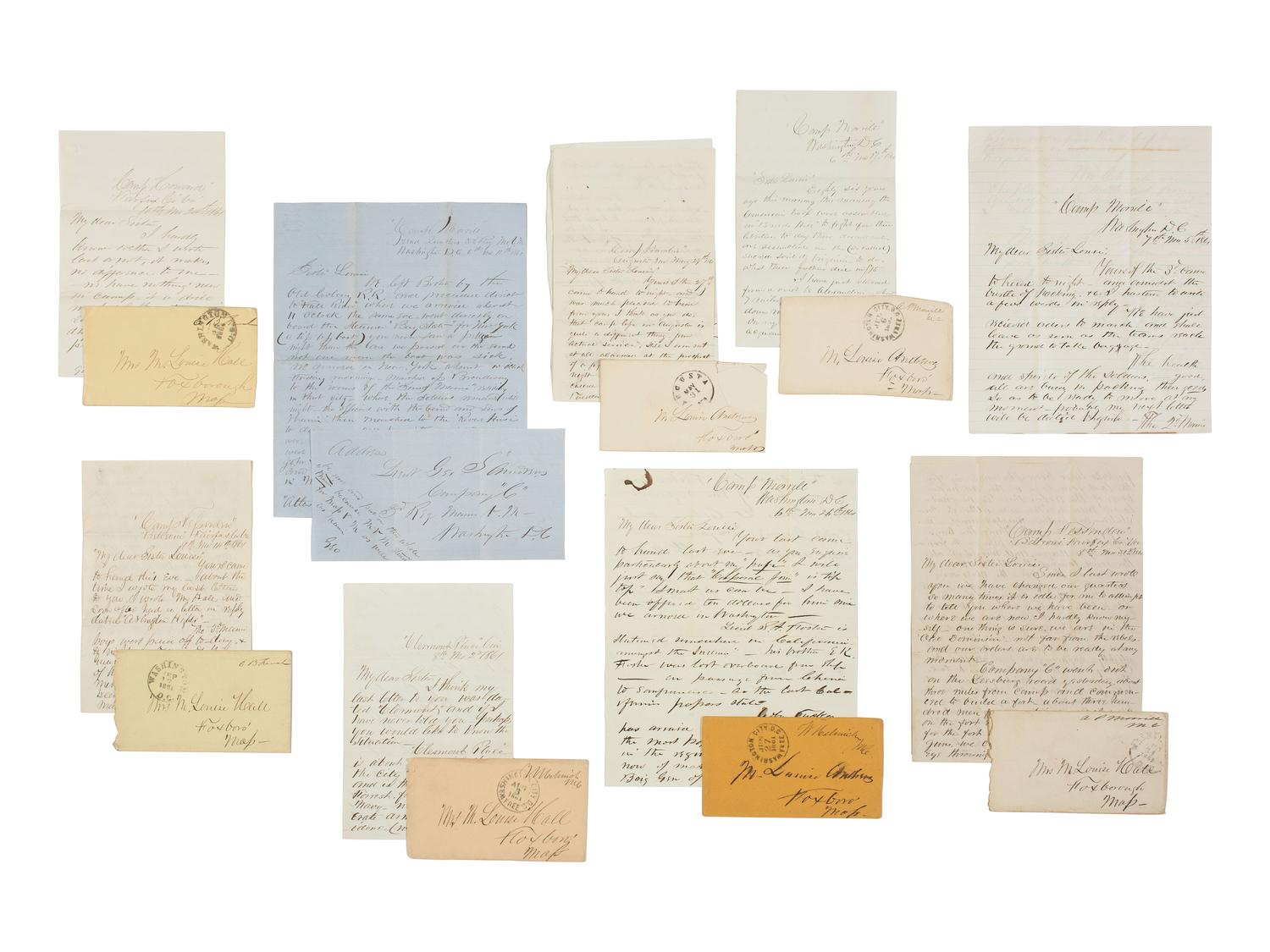 [CIVIL WAR]. War-date archive identified to Lieutenant George S. Andrews, 3rd Maine Infantry.