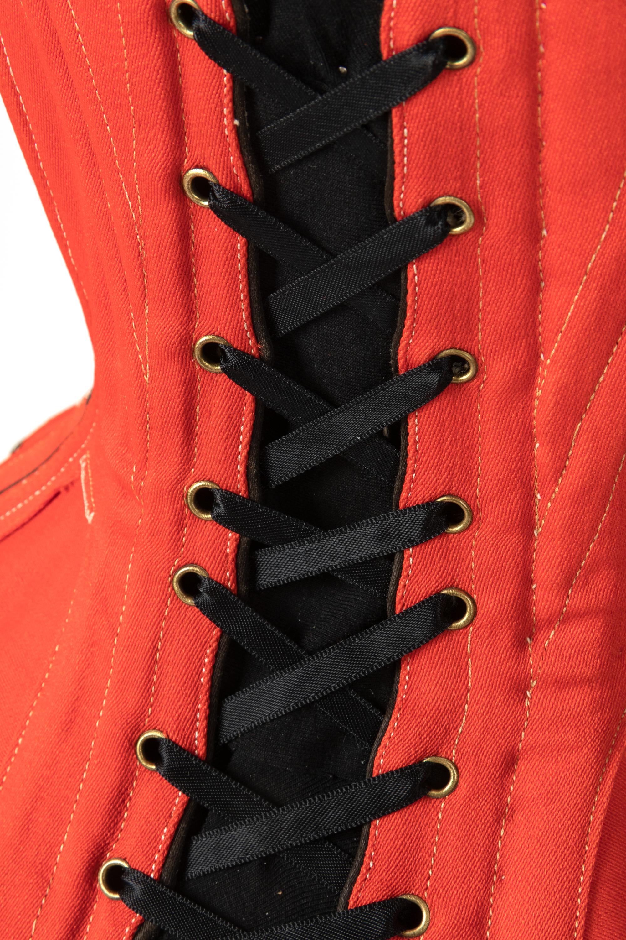 Two Women's Understructure Pieces: One Corset, One Crinoline, 1870s