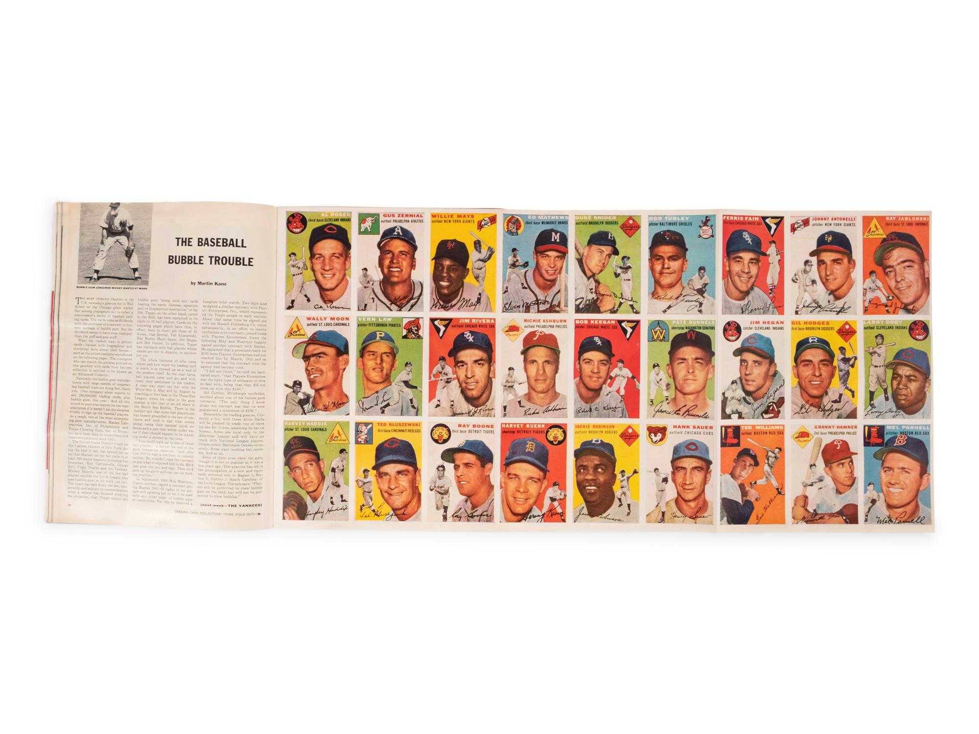 An Original 1954 Inaugural Issue of Sports Illustrated Including 1954 Topps Baseball Cards Insert