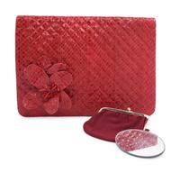 Judith Leiber Quilted Snakeskin Clutch