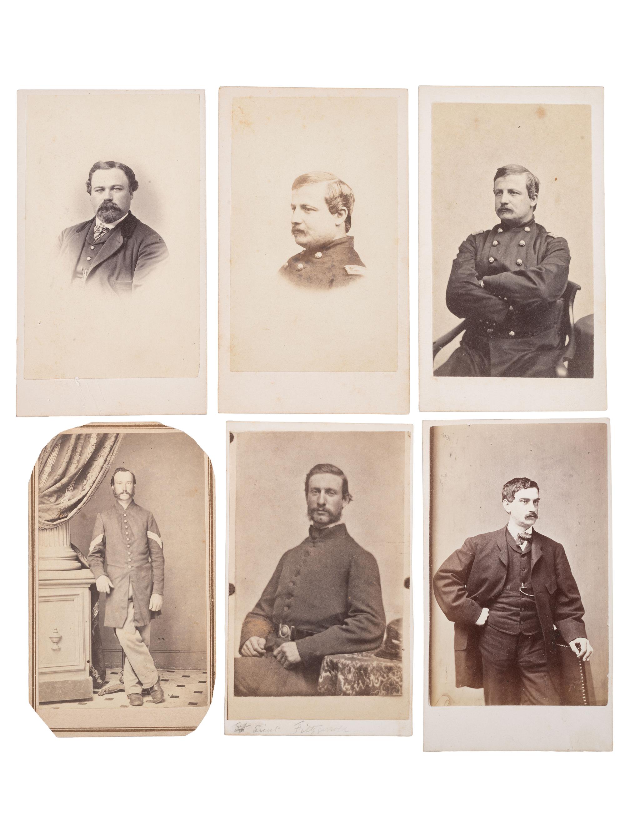 [CIVIL WAR]. 18 CDVs of officers of the 2nd Massachusetts Infantry, which saw extensive combat at Antietam and Gettysburg.